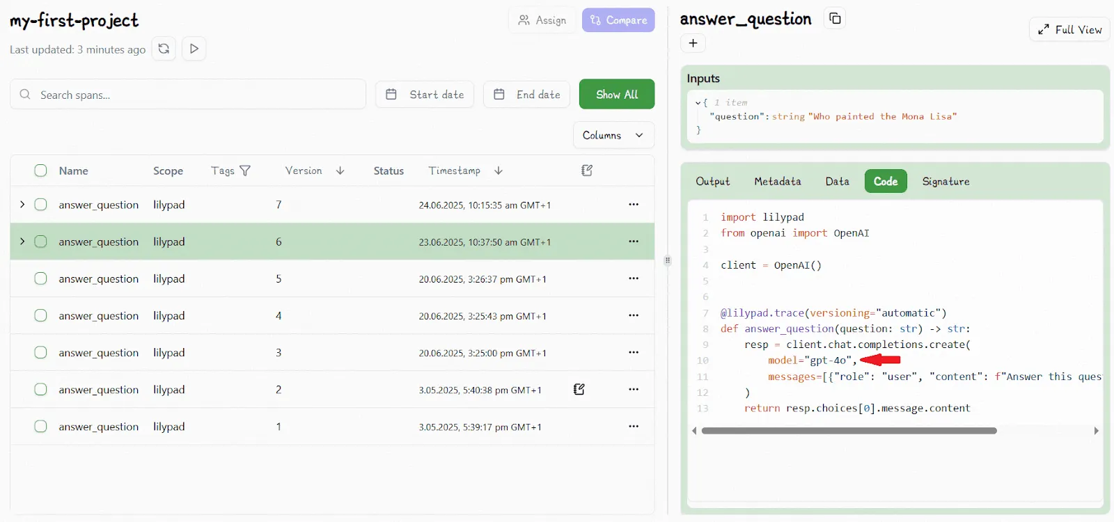 Lilypad Answer Question v6 Trace