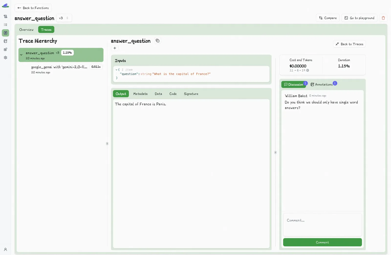 Lilypad Trace Comment