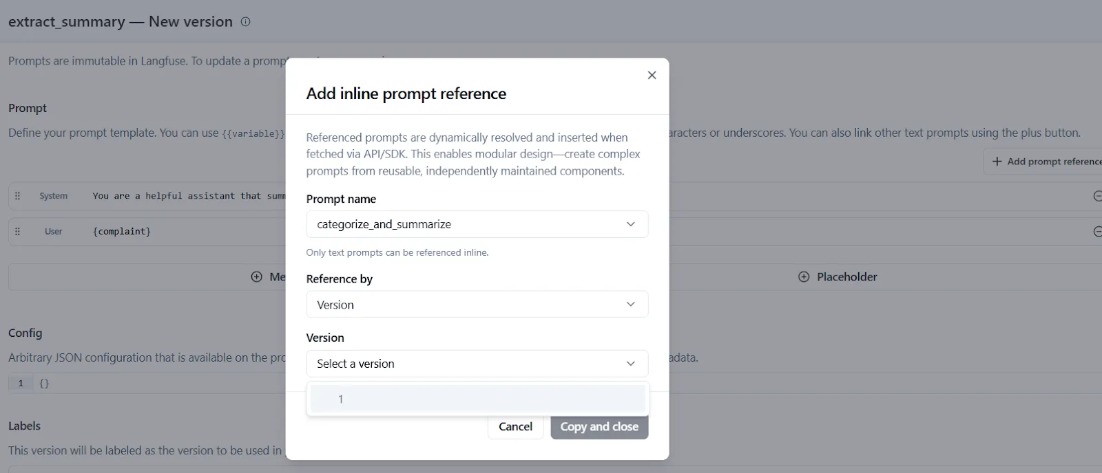 Langfuse Inline Prompts