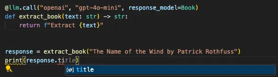 Mirascope Autocomplete