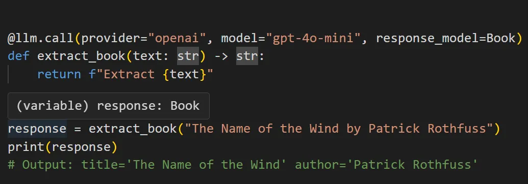 Mirascope Type Hints