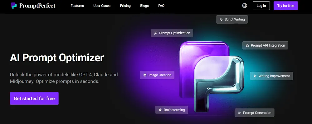PromptPerfect Landing Page