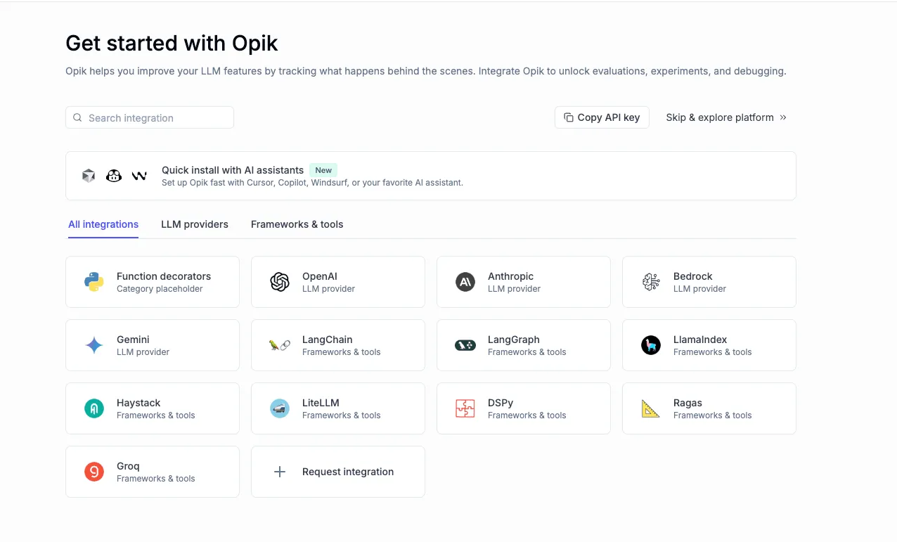 Opik Dashboard