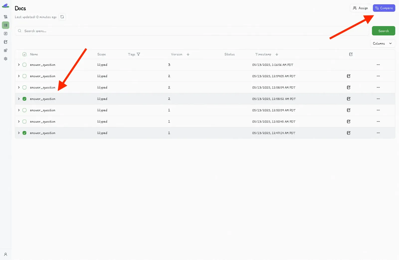 Lilypad Click Compare