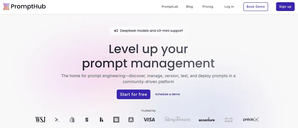 Prompthub Homepage