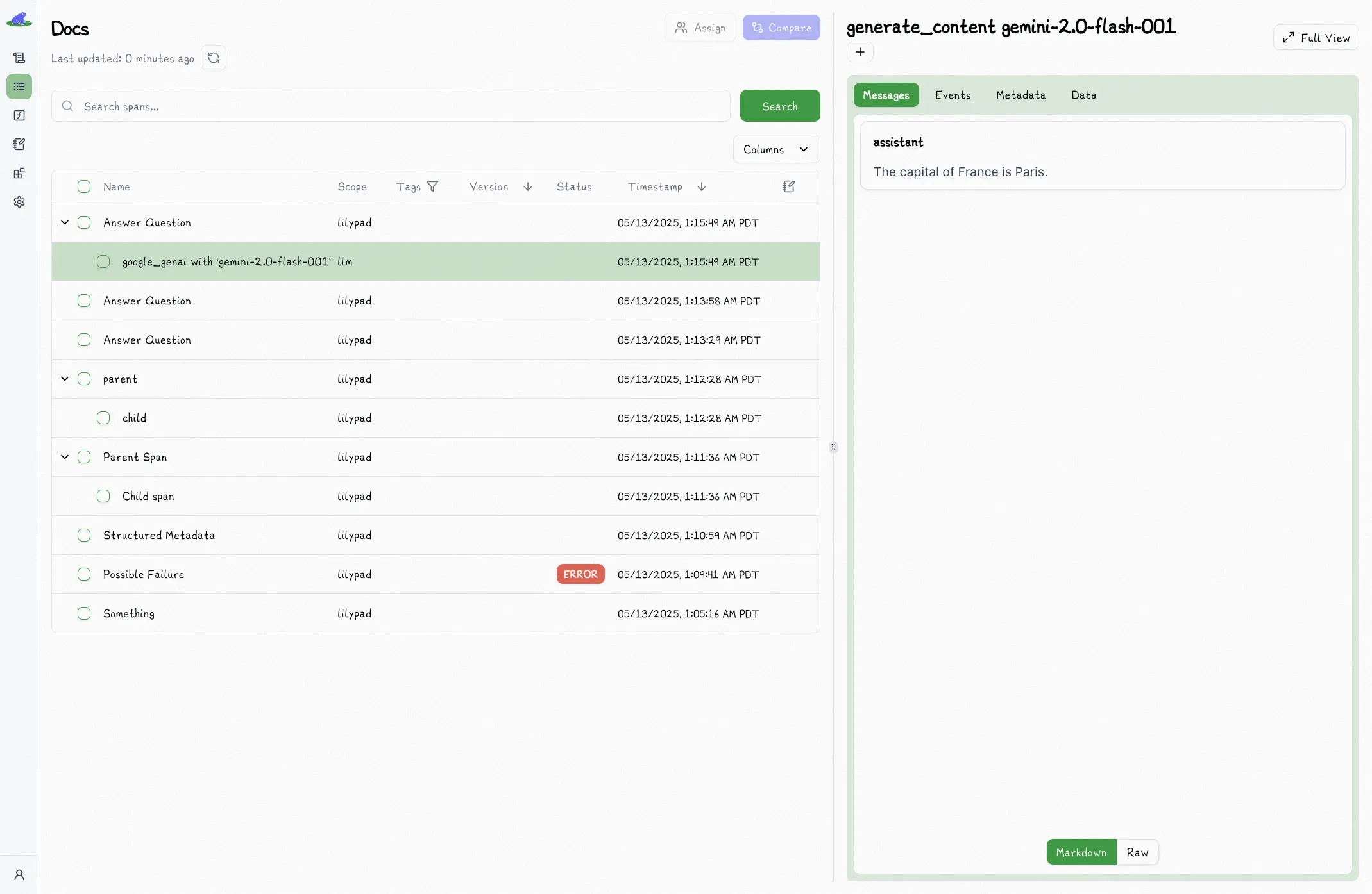 Trace With Auto LLM Span